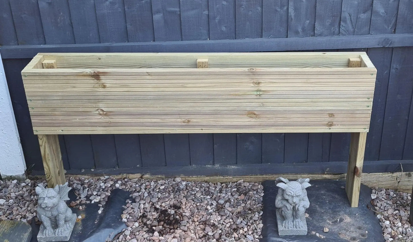 Extra deep 60cm high Raised wooden decking planter - Summer Wooden Planters