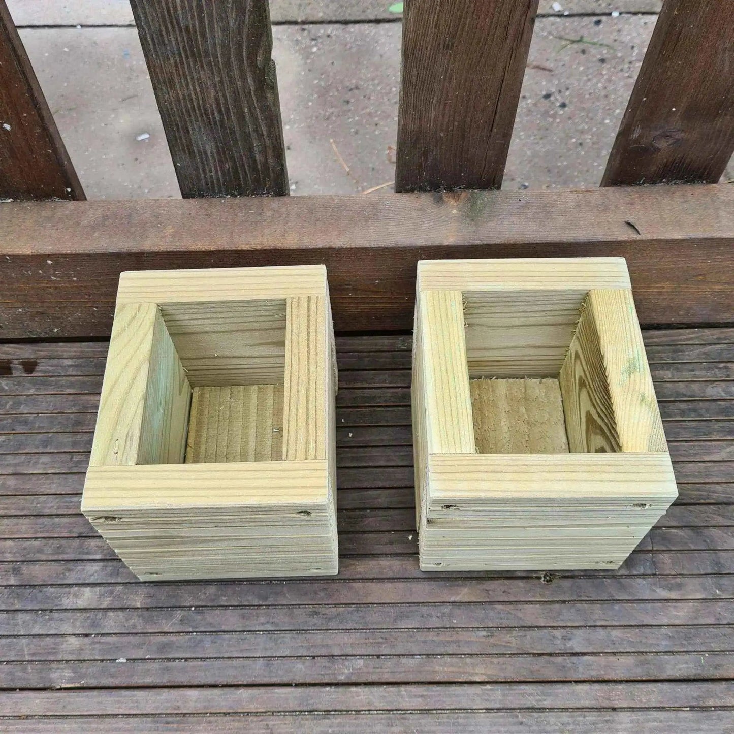 Wooden Decking herb planter boxes pack of 3 - Summer Wooden Planters