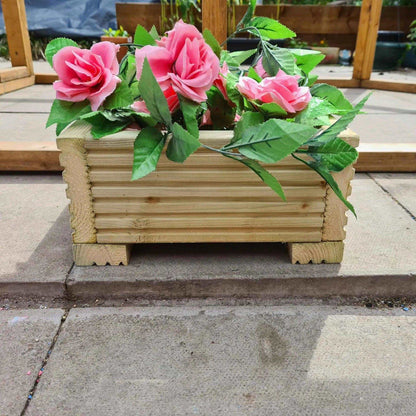 30cm Square Wooden Decking Planter Summer Wooden Planters