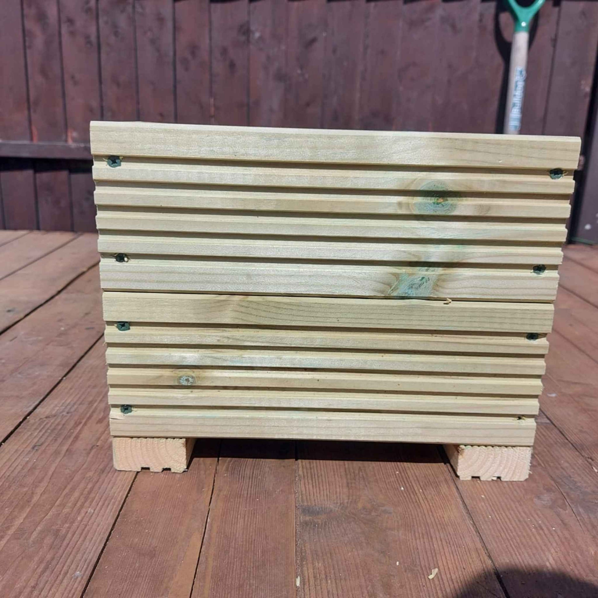 30cm Square Wooden Decking Planter - 