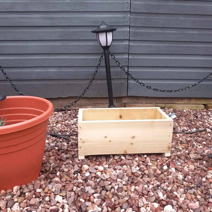 40cm Rustic Wooden Planter box - Summer Wooden Planters