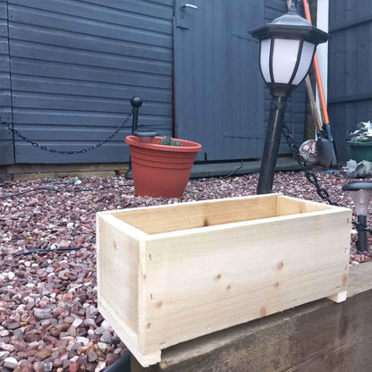 40cm Rustic Wooden Planter box - Summer Wooden Planters