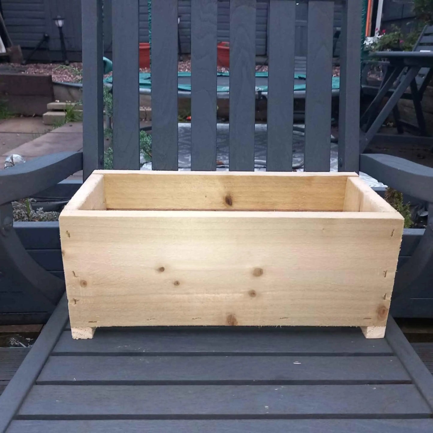 40cm Rustic Wooden Planter box - Summer Wooden Planters