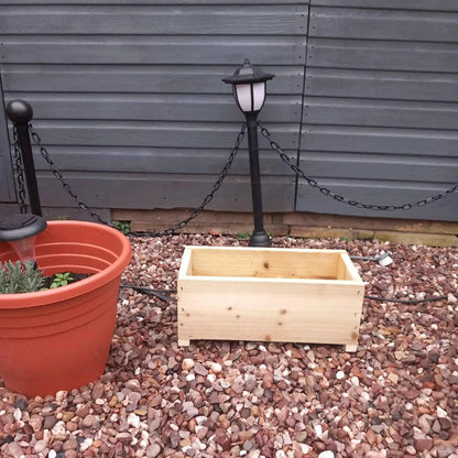 40cm Rustic Wooden Planter box - Summer Wooden Planters