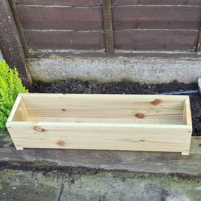 60cm Rustic Wooden Planter box - Summer Wooden Planters