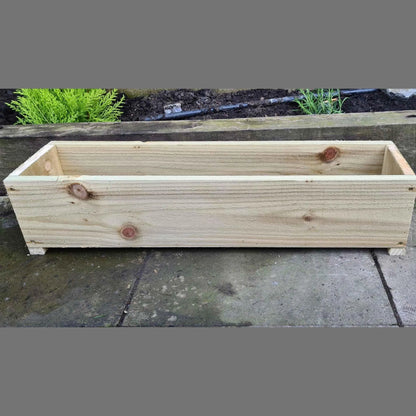 60cm Rustic Wooden Planter box - Summer Wooden Planters