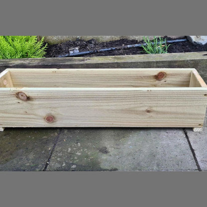 60cm Rustic Wooden Planter box - Summer Wooden Planters