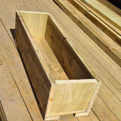 60cm Rustic Wooden Planter box - Summer Wooden Planters