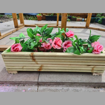 60cm long Wooden Decking Planter - Summer Wooden Planters