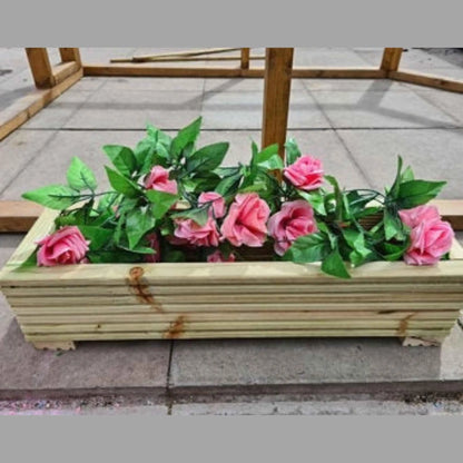 60cm long Wooden Decking Planter - Summer Wooden Planters