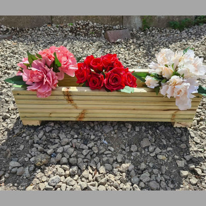 60cm long Wooden Decking Planter - Summer Wooden Planters