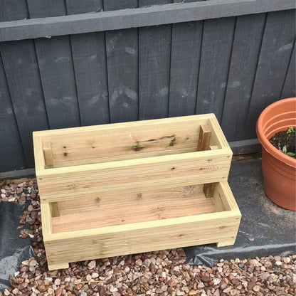 L-Shaped 2 Tier Decking planter