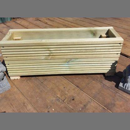 70cm long double tier wooden decking planter - Summer Wooden Planters