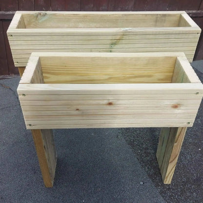 60cm high Raised wooden decking planter - Summer Wooden Planters