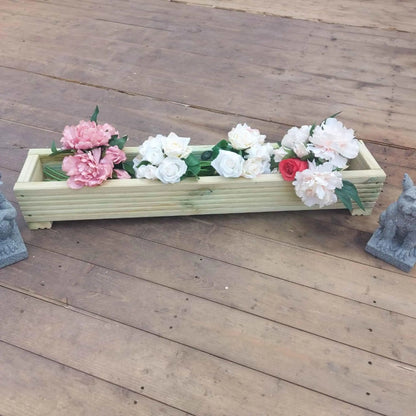 90cm Long Wooden Decking planter - Summer Wooden Planters