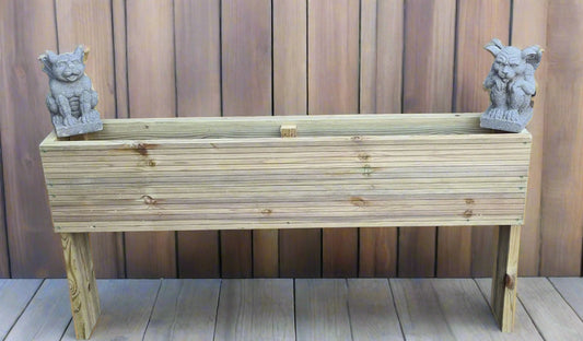 Extra deep 60cm high Raised wooden decking planter - Summer Wooden Planters