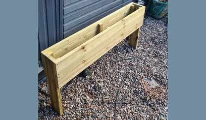 Extra deep 60cm high Raised wooden decking planter - Summer Wooden Planters