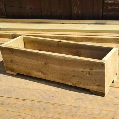 Handmade rustic wooden garden planters - Summer Wooden Planters