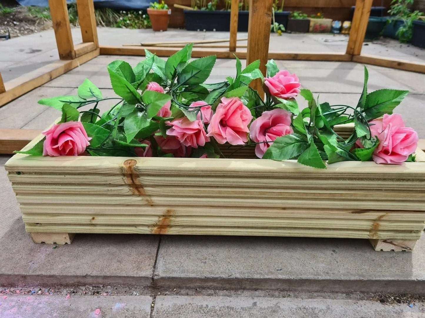 Wooden decking planters 15cm high - Summer Wooden Planters