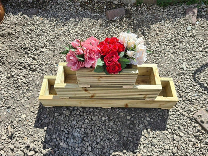 Wooden decking planters 15cm high - Summer Wooden Planters