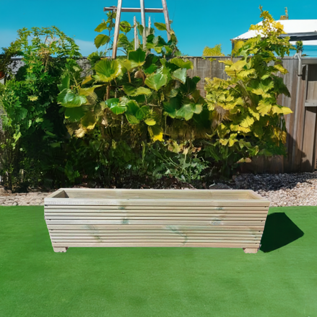 Wooden Decking Planters Double Tier 30cm High