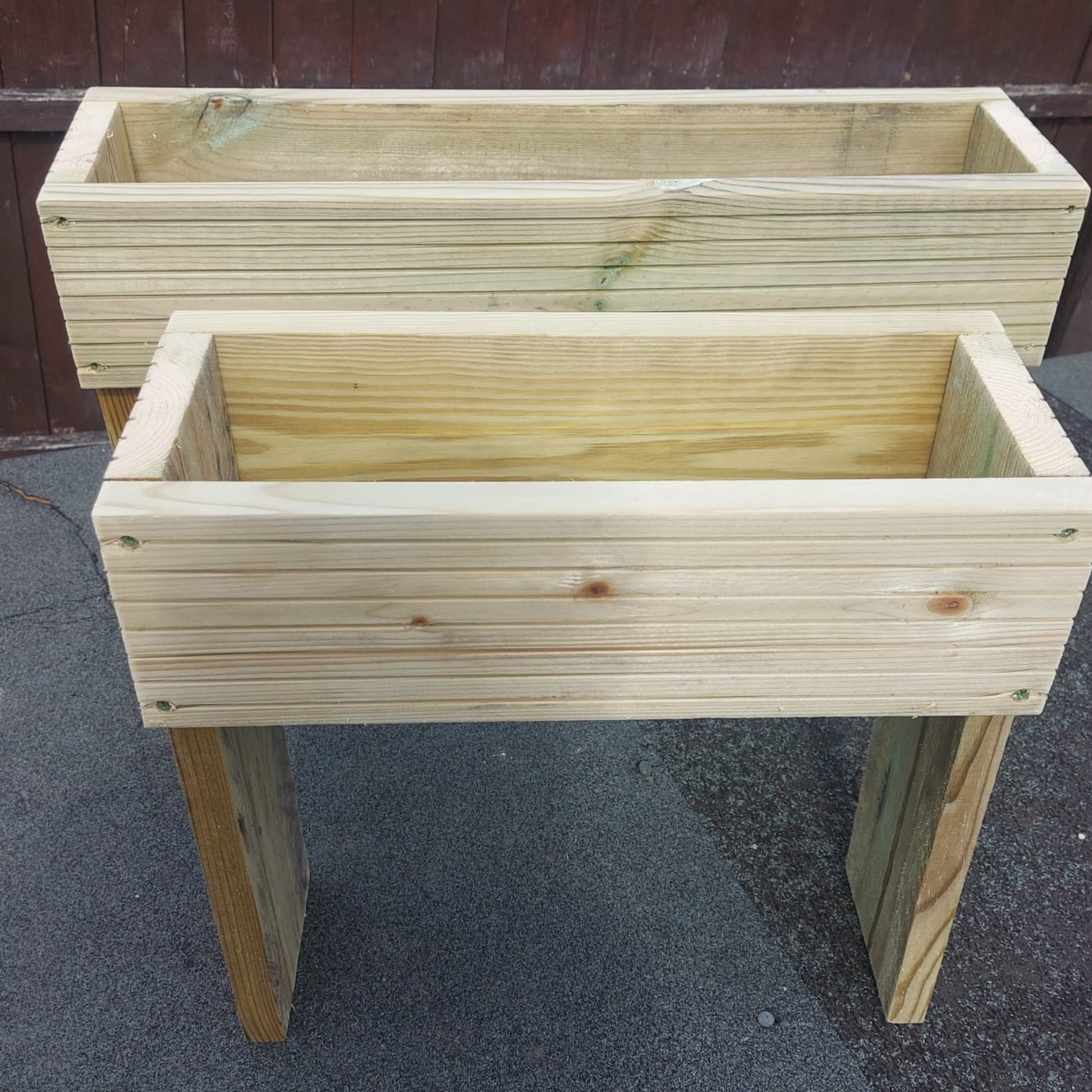 40cm high Raised wooden decking planter planter