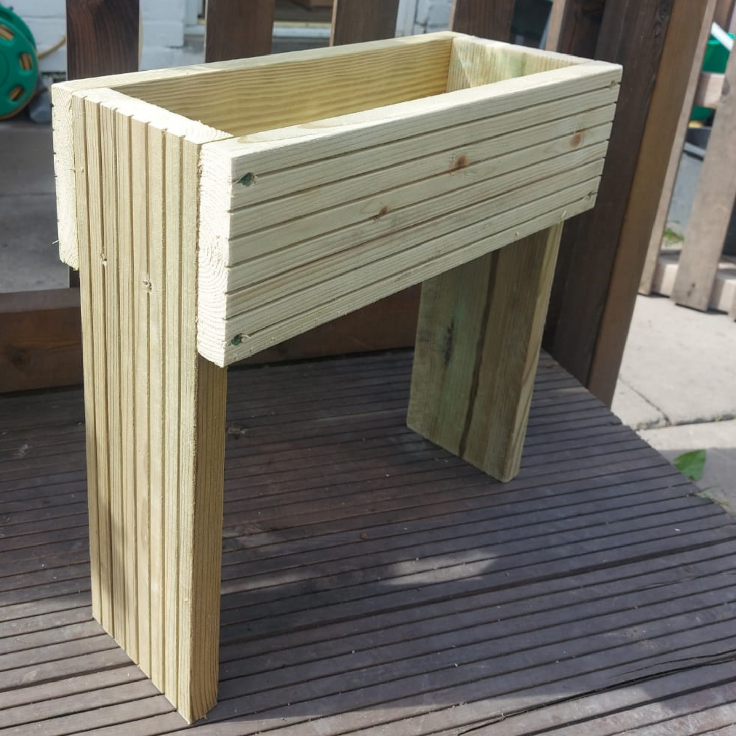 40cm high Raised wooden decking planter planter